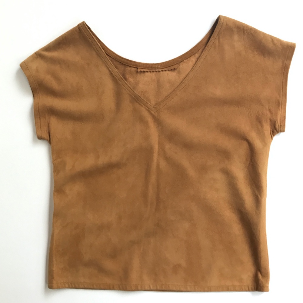 Suede Cropped Top - Made in Italy